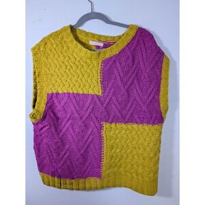 CES FEMME Large Sleeveless Knit Sweater